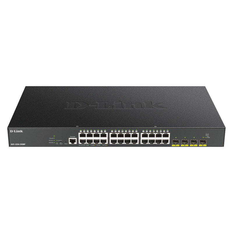 D-Link DGS-1250-28XMP Gestito L3 Gigabit Ethernet (10/100/1000) Supporto Power over Ethernet (PoE) Nero D-Link DGS-1250-28XMP Gestito L3 Gigabit Ethernet (10/100/1000) Supporto Power over Ethernet (PoE) Nero