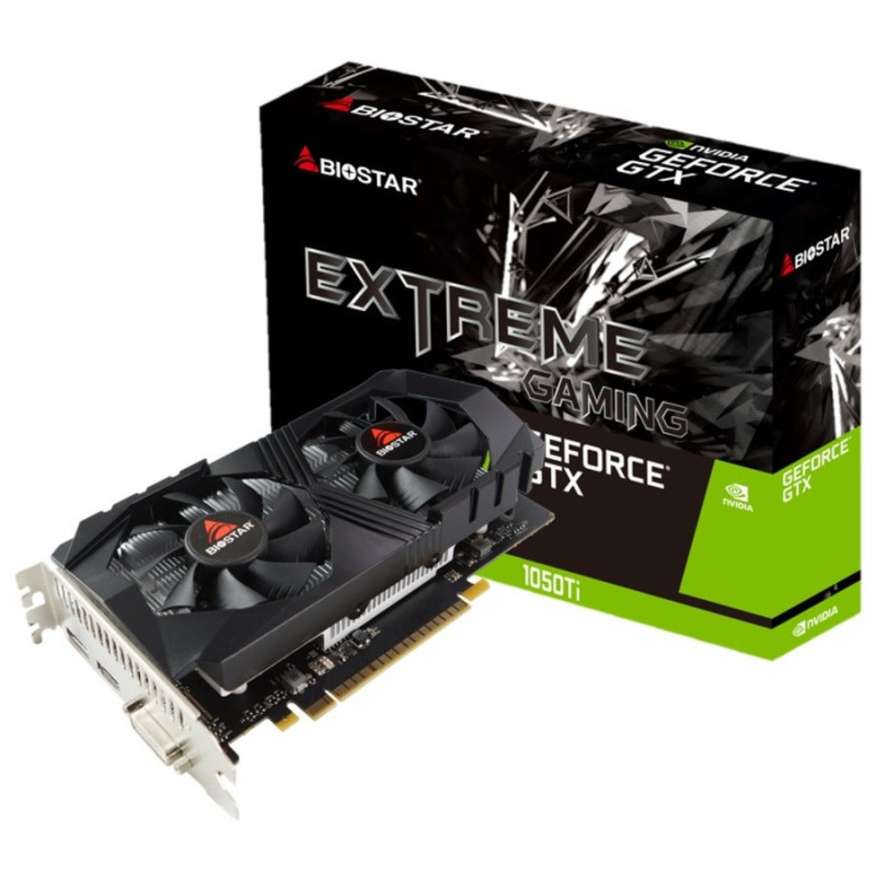Biostar GeForce GTX1050Ti NVIDIA GeForce GTX 1050 Ti 4 GB GDDR5 Biostar GeForce GTX1050Ti NVIDIA GeForce GTX 1050 Ti 4 GB GDDR5