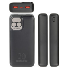 Rivacase VA2521 batteria portatile Polimeri di litio (LiPo) 20000 mAh Grigio