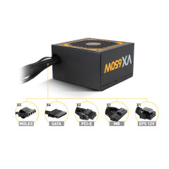 NOX Urano VX Bronze Edition alimentatore per computer 650 W 20+4 pin ATX ATX Nero, Arancione