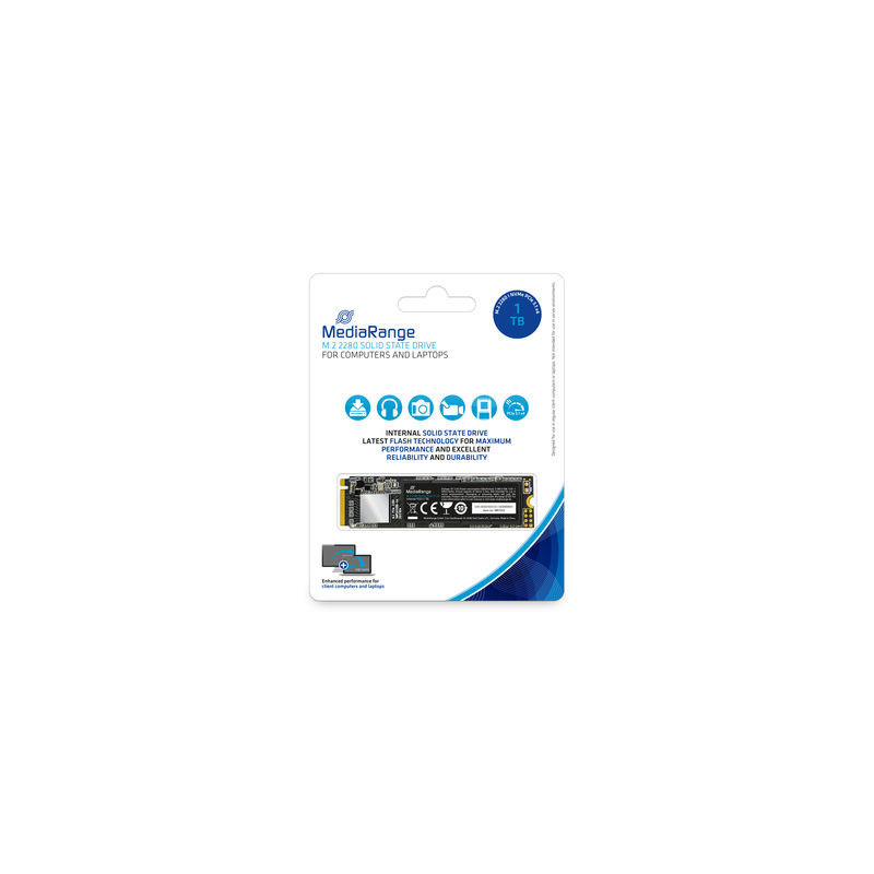 MediaRange MR1033 drives allo stato solido 1 TB M.2 PCI Express 3.1 NVMe 3D TLC NAND MediaRange MR1033 drives allo stato solido 1 TB M.2 PCI Express 3.1 NVMe 3D TLC NAND