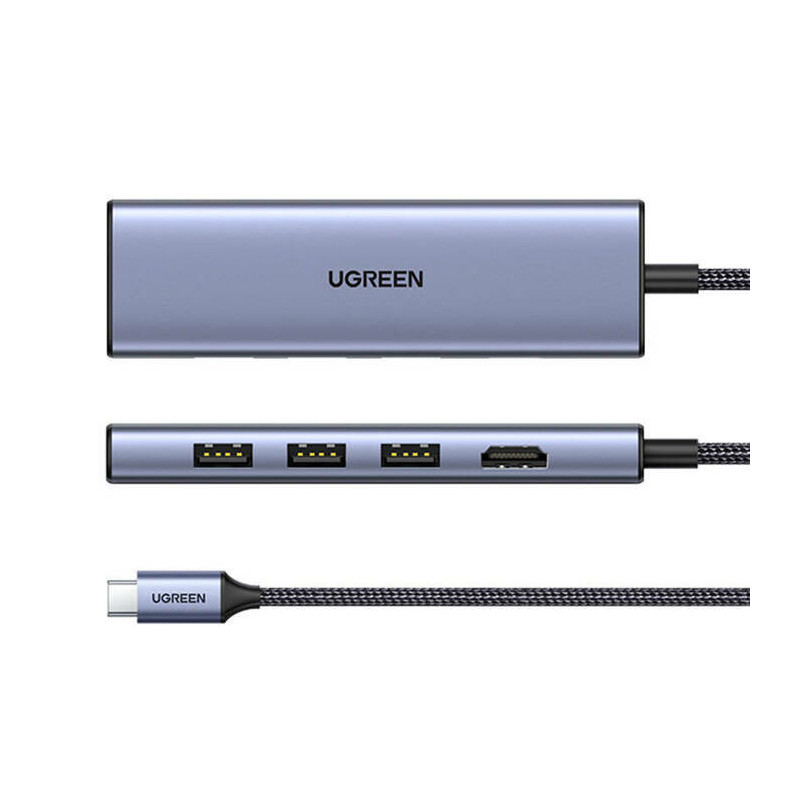 Ugreen 20956A hub di interfaccia USB tipo-C 5000 Mbit/s Argento Ugreen 20956A hub di interfaccia USB tipo-C 5000 Mbit/s Argento