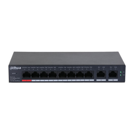 Dahua Technology DH-CS4010-8ET-110 switch di rete Gestito L2 Fast Ethernet (10/100) Supporto Power over Ethernet (PoE) Nero