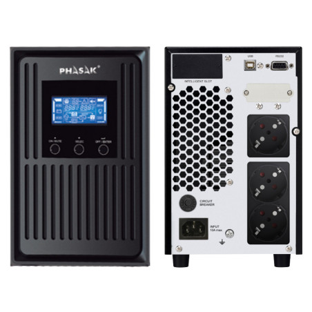 Phasak PH 8020 gruppo di continuità (UPS) Doppia conversione (online) 2 kVA 1800 W 3 presa(e) AC