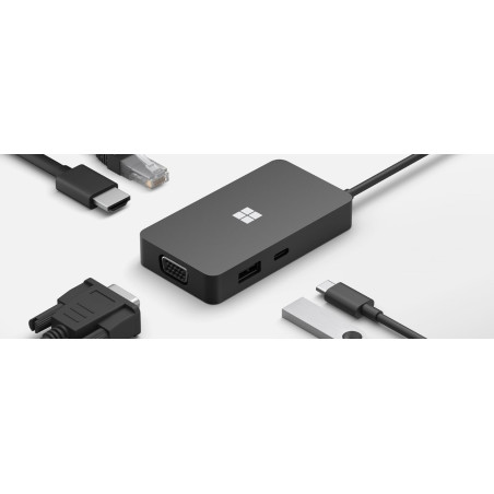 Microsoft 1E4-00003 replicatore di porte e docking station per laptop Nero
