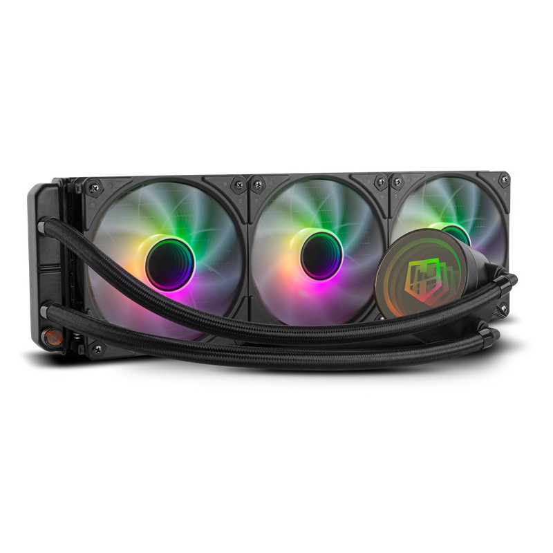 NOX HUMMER H-360 ARGB Liquid cooler processor All in one 12 cm black 1 pc