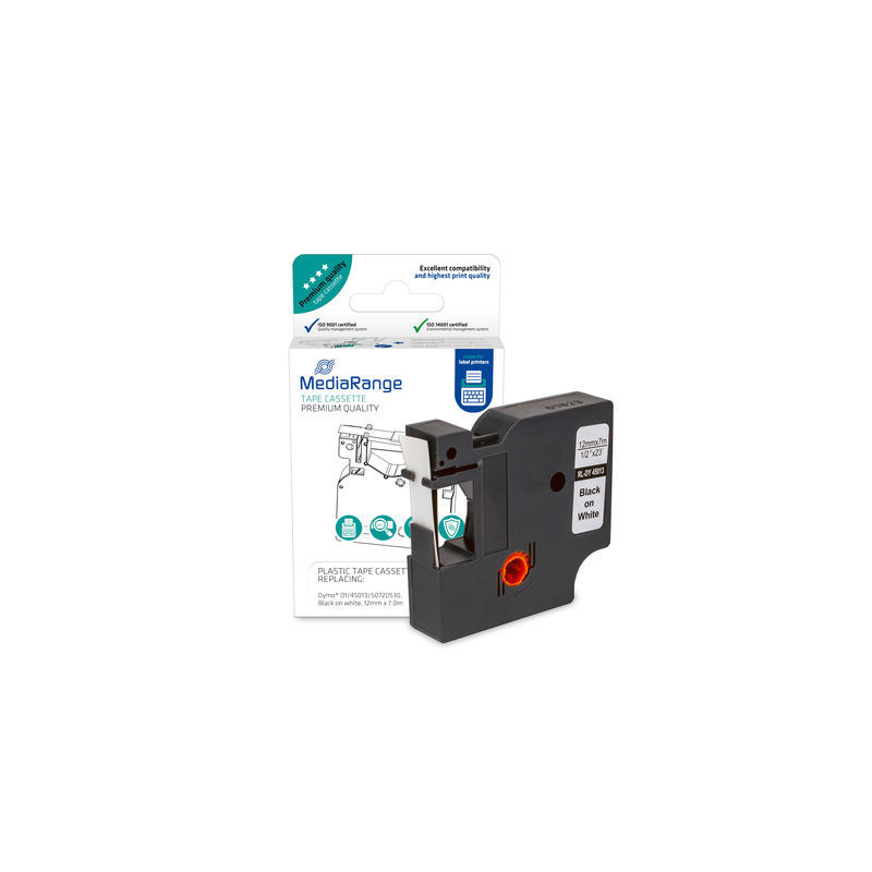 MediaRange MRDY45013 etichetta per stampante Nero Etichetta per stampante autoadesiva