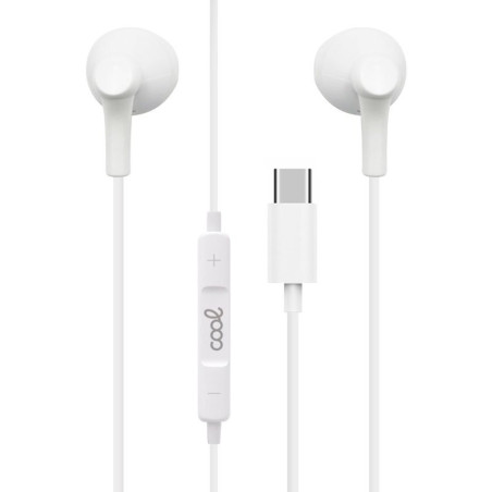 COOL Accesorios 8434847058054 Cuffie Cablato In-ear Musica e Chiamate USB tipo-C Bianco