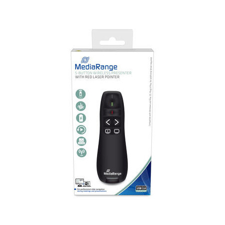 MediaRange MROS220 puntatore wireless RF Nero