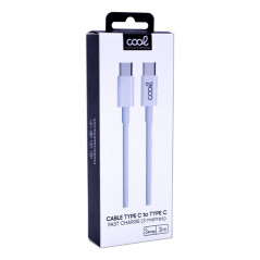 COOL Accesorios 8434847070162 cavo USB 3 m USB C Bianco