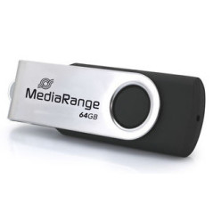 MediaRange MR1953 unità flash USB 64 GB USB tipo-C 3.2 Gen 1 (3.1 Gen 1) Nero, Argento