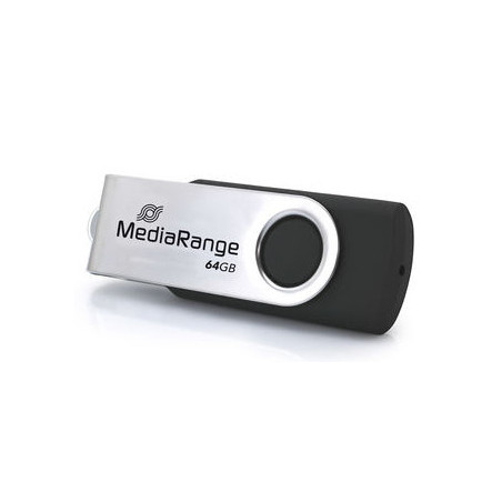 MediaRange MR1953 unità flash USB 64 GB USB tipo-C 3.2 Gen 1 (3.1 Gen 1) Nero, Argento