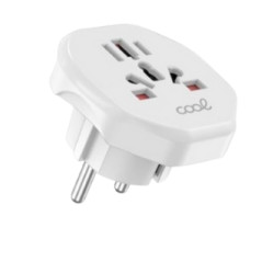 ADAPTADOR ENCHUFE COOL UNIVERSAL EUROPA WHITE
