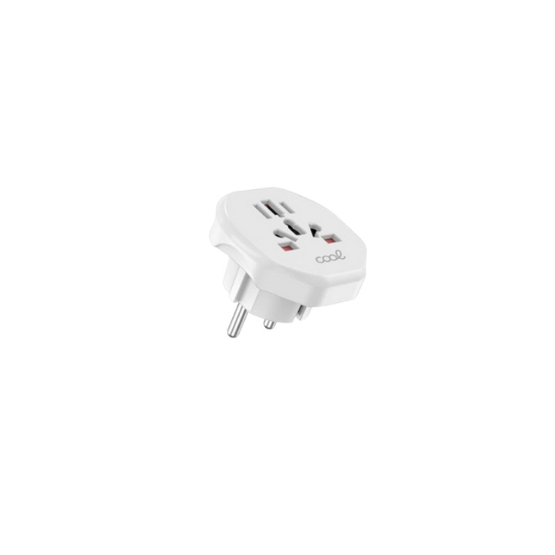 ADAPTADOR ENCHUFE COOL UNIVERSAL EUROPA WHITE