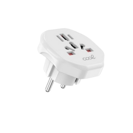ADAPTADOR ENCHUFE COOL UNIVERSAL EUROPA WHITE