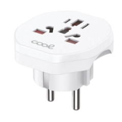 ADAPTADOR ENCHUFE COOL UNIVERSAL EUROPA WHITE