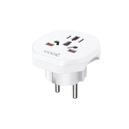 ADAPTADOR ENCHUFE COOL UNIVERSAL EUROPA WHITE