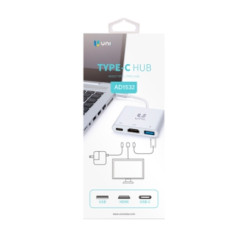 ADAPTADOR UNI USB-C A USB-A+HDMI+USB-C