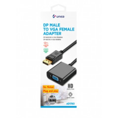 ADAPTADOR UNICO DISPLAYPORT A VGA M/H