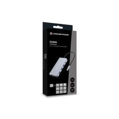 Conceptronic DONN20G replicatore di porte e docking station per laptop Cablato USB 3.2 Gen 1 (3.1 Gen 1) Type-C Grigio