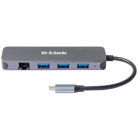 D-Link DUB-2334 Cablato USB tipo-C Grigio