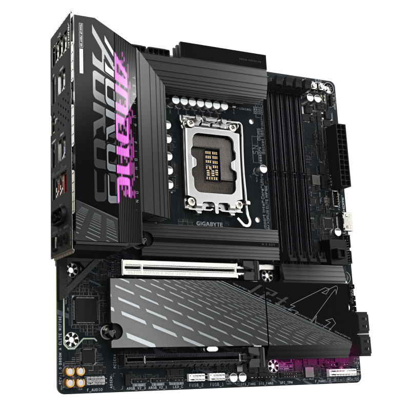 GIGABYTE B860M AORUS ELITE WIFI6E Scheda madre - CPU Intel Core Ultra, VRM a 12+1+2+1 fasi, fino a 9200MHz DDR5, 1xPCIe 5.0 +