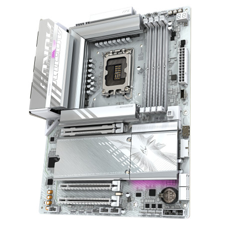 GIGABYTE B860 AORUS ELITE WIFI7 ICE Scheda madre - CPU Intel Core Ultra, VRM a 14+1+2+1 fasi, fino a 9200MHz DDR5, 1xPCIe 5.0 +