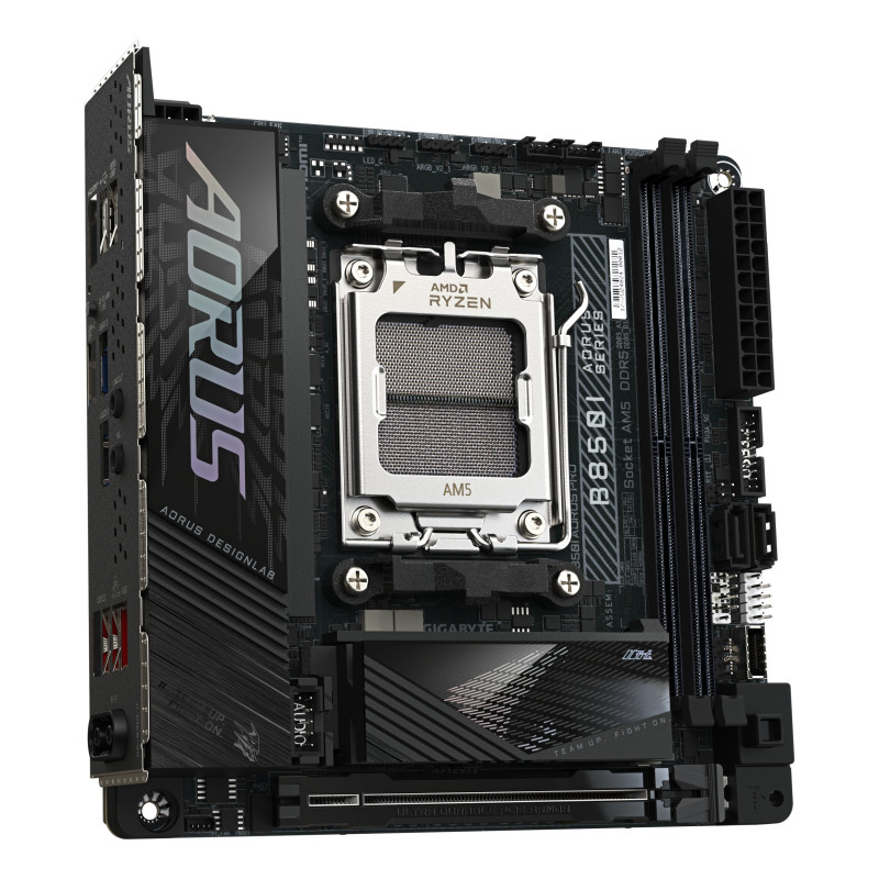 GIGABYTE B850I AORUS PRO Scheda Madre - Supporta processori AMD Ryzen Serie 9000, VRM digitale a 8+2+1 fasi, fino a 8400MHz GIGABYTE B850I AORUS PRO Scheda Madre - Supporta processori AMD Ryzen Serie 9000, VRM digitale a 8+2+1 fasi, fino a 8400MHz