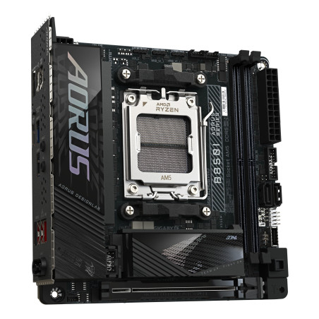 GIGABYTE B850I AORUS PRO Scheda Madre - Supporta processori AMD Ryzen Serie 9000, VRM digitale a 8+2+1 fasi, fino a 8400MHz