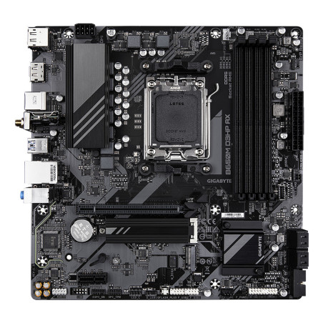 GIGABYTE B650M D3HP AX Scheda madre - AMD Ryzen serie 9000, VRM a 5+2+2 fasi, fino a 8000 MHz DDR5 (OC), 2xPCIe 4.0 M.2, WIFI