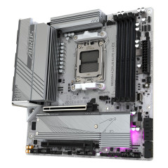 GIGABYTE B650M AORUS ELITE AX ICE Scheda madre - AMD Ryzen serie 9000, VRM a 12+2+2 fasi, fino a 8000 MHz DDR5 (OC), 1xPCIe 5.0