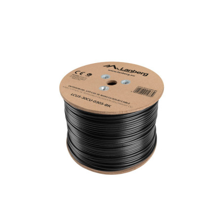 Lanberg LCU5-30CU-0305-BK cavo di rete Nero 305 m Cat5e U/UTP (UTP)