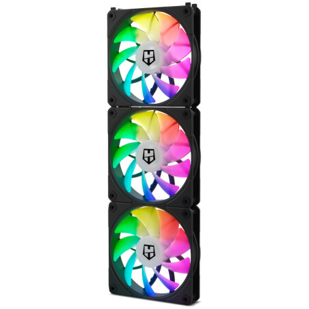 NOX Hummer EASY LINK Case per computer Raffreddatore d'aria 12 cm Nero 3 pz