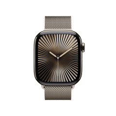 Apple Watch Series 10 Serie 10 GPS + Cellular 42mm Cassa in Titanio con Loop in maglia milanese