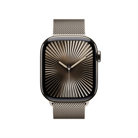 Apple Watch Series 10 Serie 10 GPS + Cellular 42mm Cassa in Titanio con Loop in maglia milanese