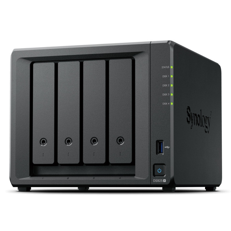 Synology DiskStation DS925+ server NAS e di archiviazione Ryzen Embedded V1500B 4 GB DDR4 0 TB Nero Synology DiskStation DS925+ server NAS e di archiviazione Ryzen Embedded V1500B 4 GB DDR4 0 TB Nero