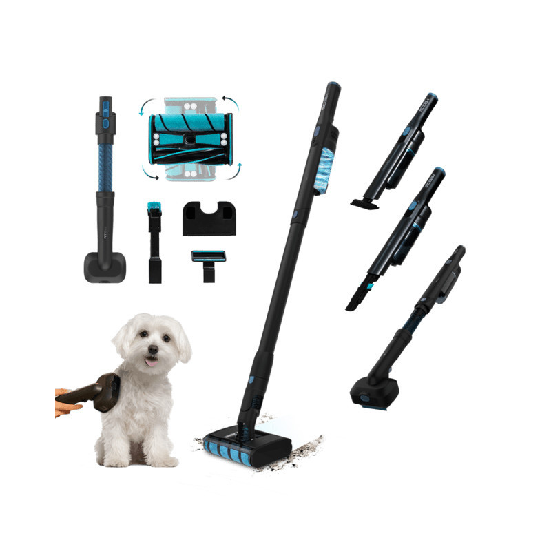 Cecotec 08399 scopa elettrica Aspirapolvere a bastone 2 in 1 Batteria Secco Senza sacchetto 210 W Nero 2,5 Ah
