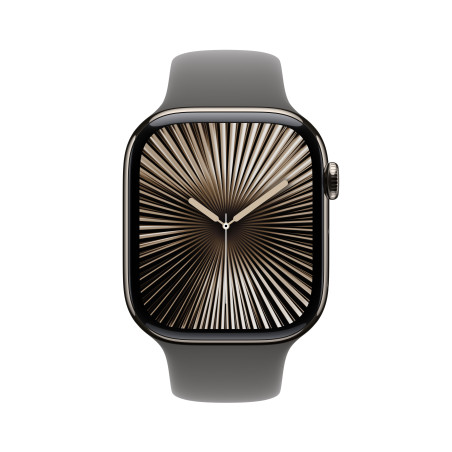 Apple Watch Series 10 Serie 10 GPS + Cellular 46mm Cassa in Titanio con Stone Grey Sport Band - M/L