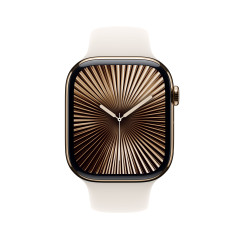 Apple Watch Series 10 Serie 10 GPS + Cellular 46mm Cassa in Titanio color Oro con Galassia Sport Band - M L