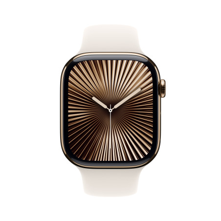 Apple Watch Series 10 Serie 10 GPS + Cellular 46mm Cassa in Titanio color Oro con Galassia Sport Band - M/L