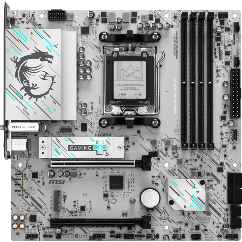 MSI B840M GAMING PLUS WIFI6E scheda madre AMD B840 Socket AM5 micro ATX MSI B840M GAMING PLUS WIFI6E scheda madre AMD B840 Socket AM5 micro ATX
