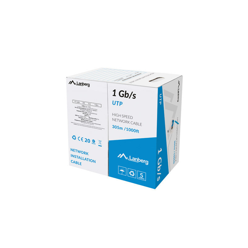Lanberg LCU6-10CC-0305-B cavo di rete Blu 305 m U/UTP (UTP)