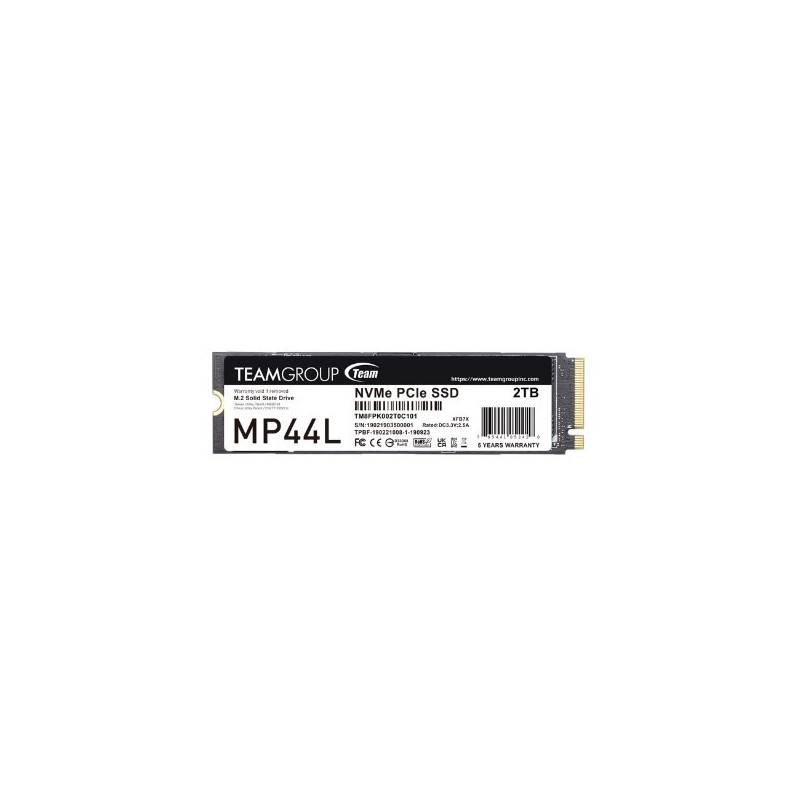 Team Group MP44L TM8FPK002T0C101 drives allo stato solido 2 TB M.2 PCI Express 4.0 NVMe Team Group MP44L TM8FPK002T0C101 drives allo stato solido 2 TB M.2 PCI Express 4.0 NVMe