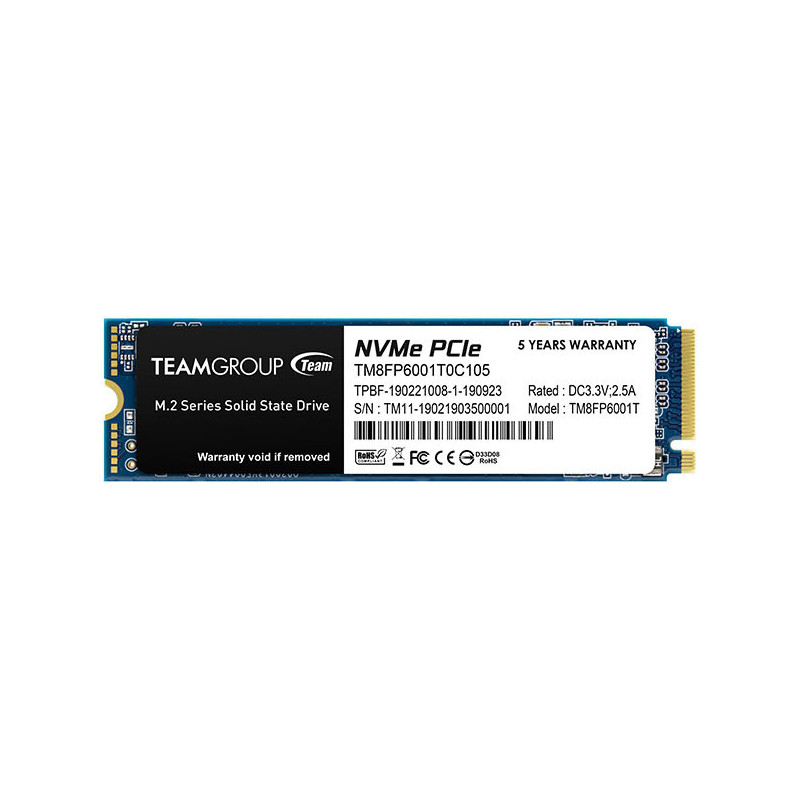 Team Group MP33 1 TB M.2 PCI Express 3.0 NVMe 3D NAND Team Group MP33 1 TB M.2 PCI Express 3.0 NVMe 3D NAND