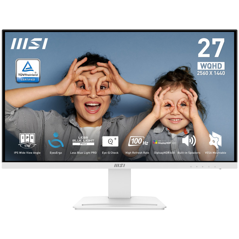 MSI Pro MP273QW E2 Monitor PC 68,6 cm (27") 2560 x 1440 Pixel Wide Quad HD Bianco MSI Pro MP273QW E2 Monitor PC 68,6 cm (27") 2560 x 1440 Pixel Wide Quad HD Bianco