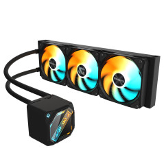GIGABYTE GAMING 360 Raffreddamento Liquido per CPU - 3x120 mm Ventole ARGB, Meccanismo di bloccaggio a scorrimento,