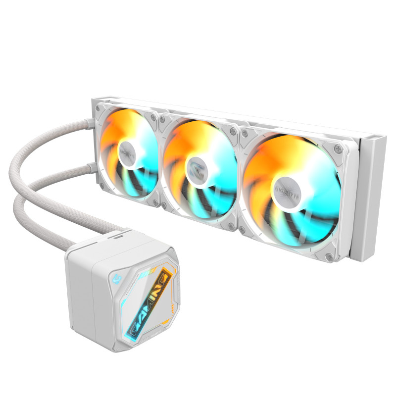 GIGABYTE GAMING 360 ICE Raffreddamento Liquido per CPU - 3x120 mm Ventole ARGB, Meccanismo di bloccaggio a scorrimento,