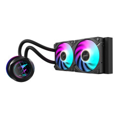 GIGABYTE AORUS WATERFORCE X II 240 Raffreddamento a liquido per CPU AIO - 2x ventole ARGB da 120 mm, LCD a colori, DAISY-CHAIN,