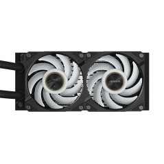 GIGABYTE AORUS WATERFORCE X II 240 Raffreddamento a liquido per CPU AIO - 2x ventole ARGB da 120 mm, LCD a colori, DAISY-CHAIN,