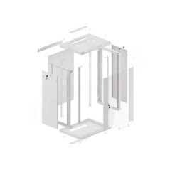 Lanberg WF01-6418-10S rack 18U Da parete Grigio